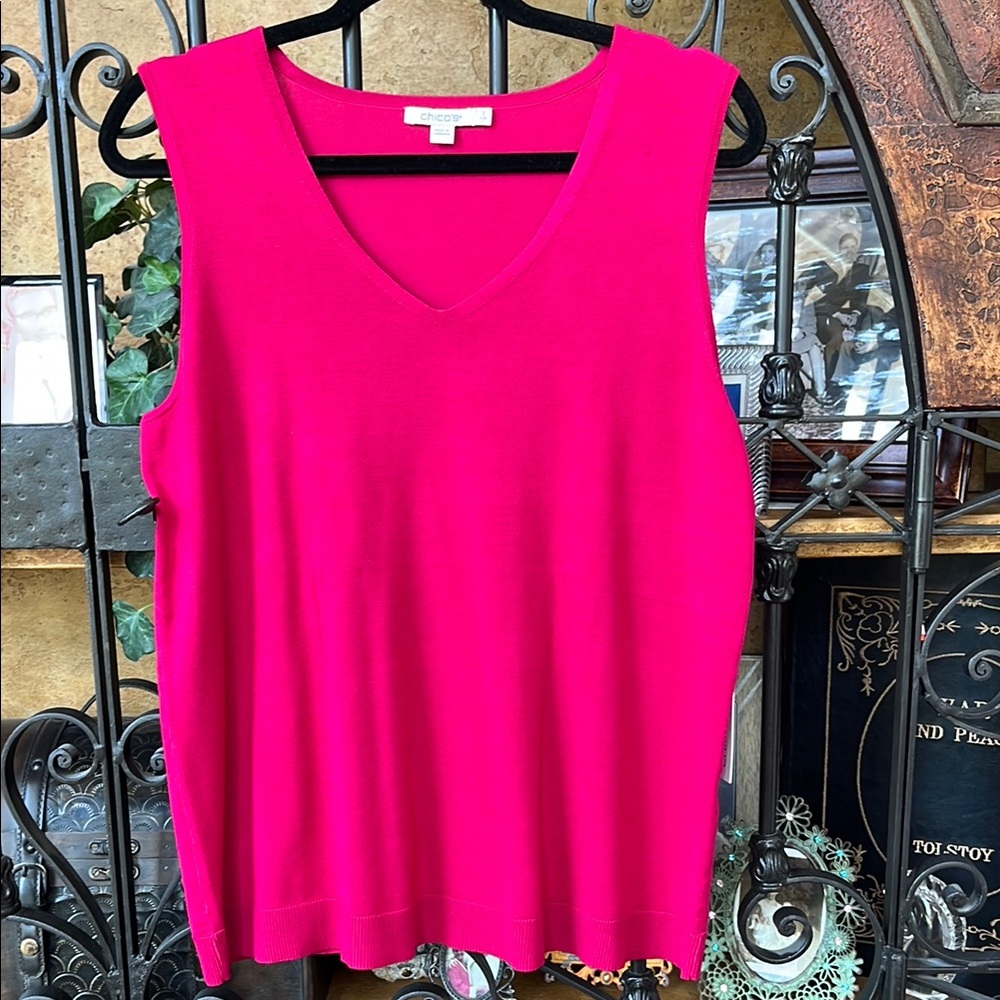 Women's Pink Sleeveless Top